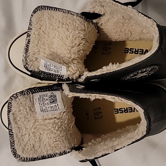 Converse Chuck Taylor Grey Leather with faux fur lining - Picture 2 of 4